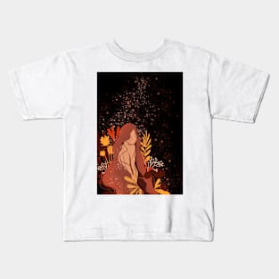 Magical Lady 4, Brown Figure Illustration Kids T-Shirt